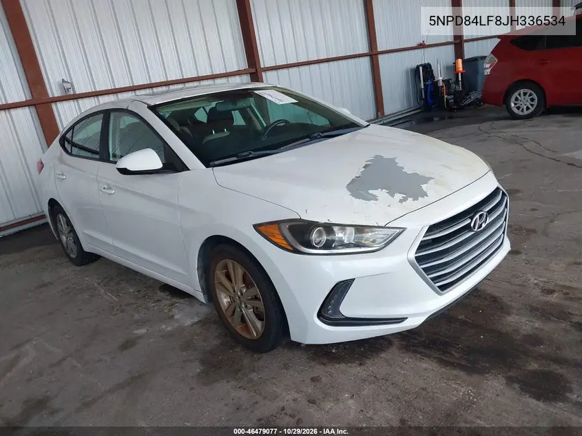 HYUNDAI ELANTRA 2018, VIN 5NPD84LF8JH336534
