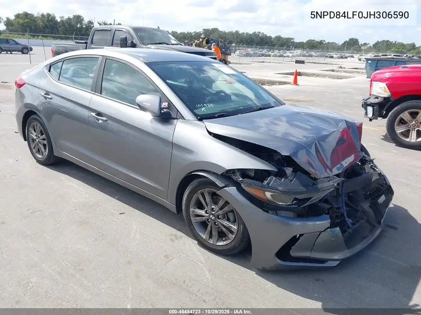 HYUNDAI ELANTRA 2018, VIN 5NPD84LF0JH306590