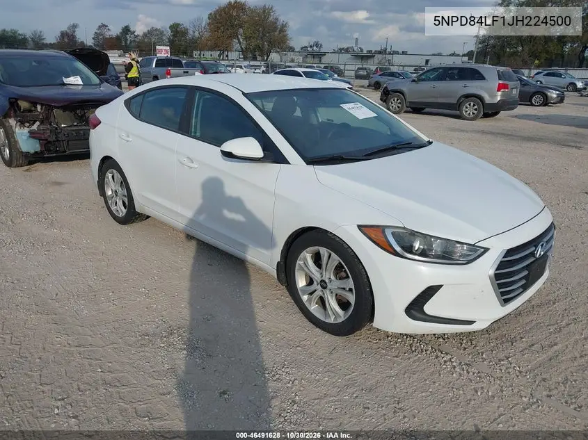 HYUNDAI ELANTRA 2018, VIN 5NPD84LF1JH224500