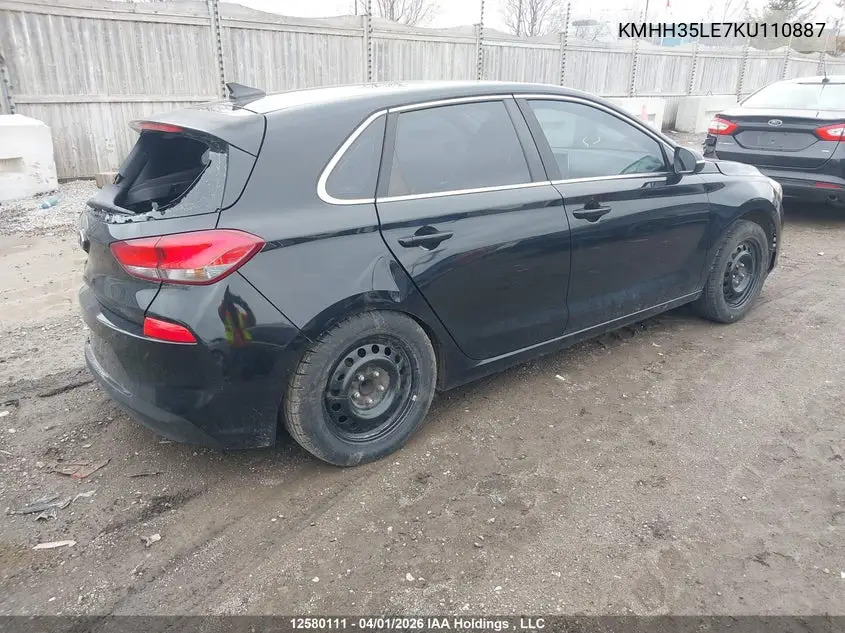 2019 HYUNDAI ELANTRA VIN KMHH35LE7KU110887 — фото 4