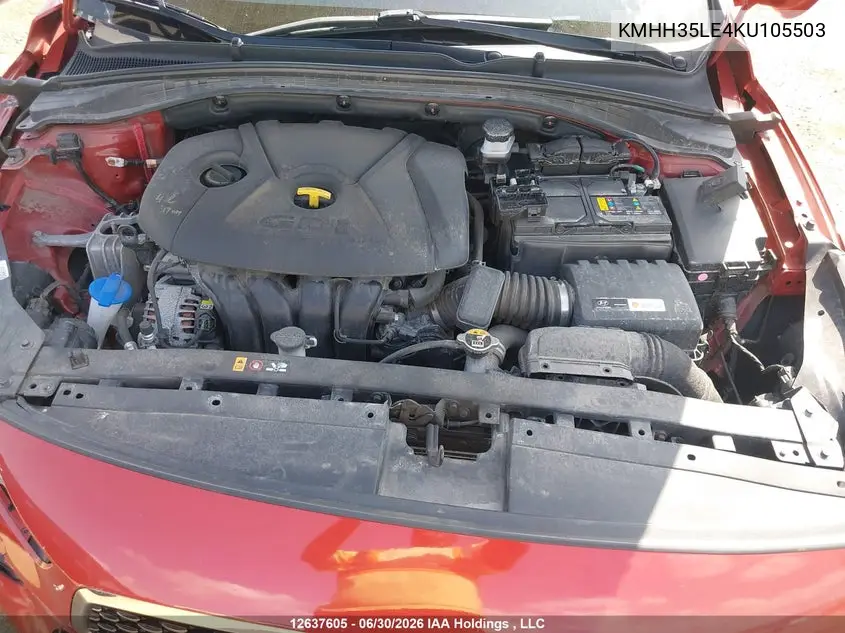 2019 HYUNDAI ELANTRA VIN KMHH35LE4KU105503 — фото 10