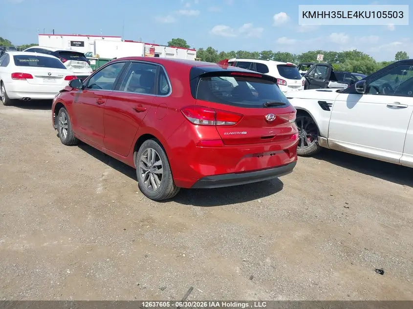 2019 HYUNDAI ELANTRA VIN KMHH35LE4KU105503 — фото 3