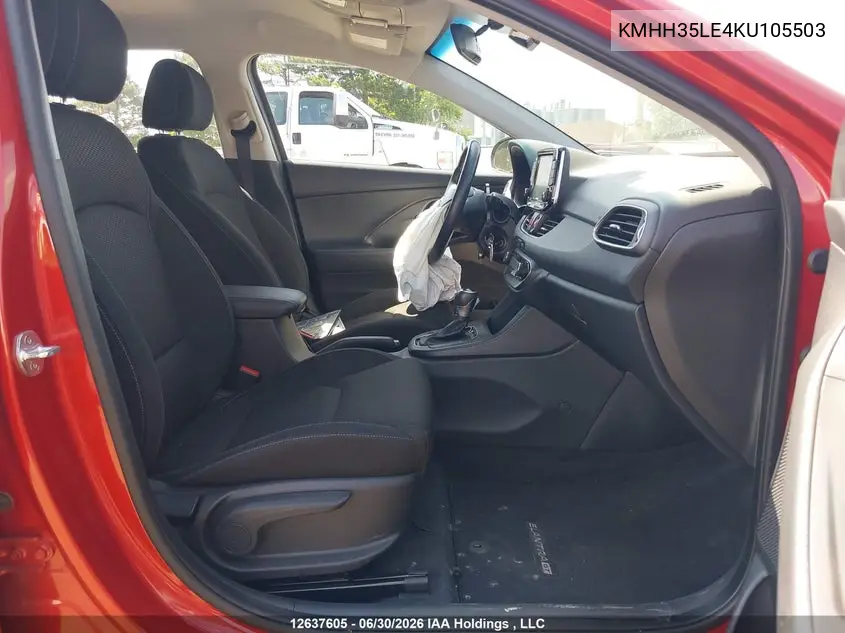2019 HYUNDAI ELANTRA VIN KMHH35LE4KU105503 — фото 5