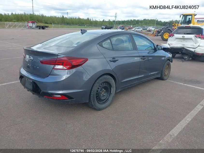 2019 HYUNDAI ELANTRA VIN KMHD84LF4KU824057 — фото 4