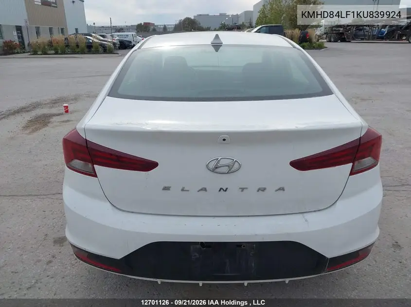 2019 HYUNDAI ELANTRA VIN KMHD84LF1KU839924 — фото 16