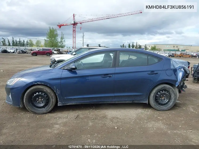 2019 HYUNDAI ELANTRA VIN KMHD84LF3KU856191 — фото 15