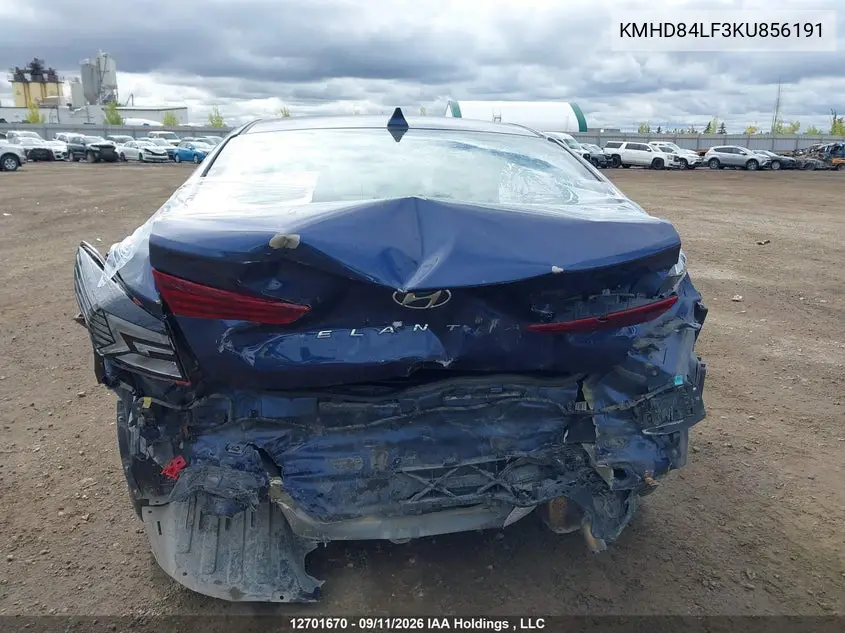 2019 HYUNDAI ELANTRA VIN KMHD84LF3KU856191 — фото 17