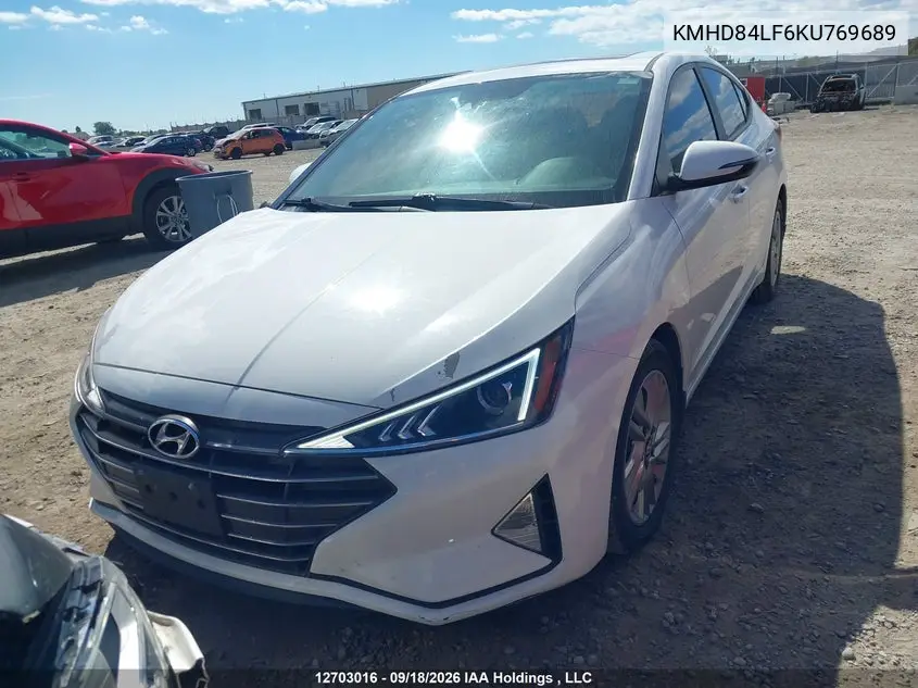 2019 HYUNDAI ELANTRA VIN KMHD84LF6KU769689 — фото 12