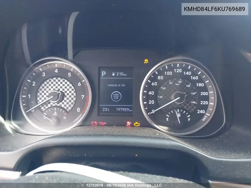 2019 HYUNDAI ELANTRA VIN KMHD84LF6KU769689 — фото 7