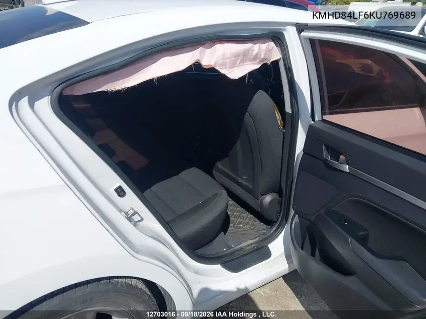 2019 HYUNDAI ELANTRA VIN KMHD84LF6KU769689 — фото 8