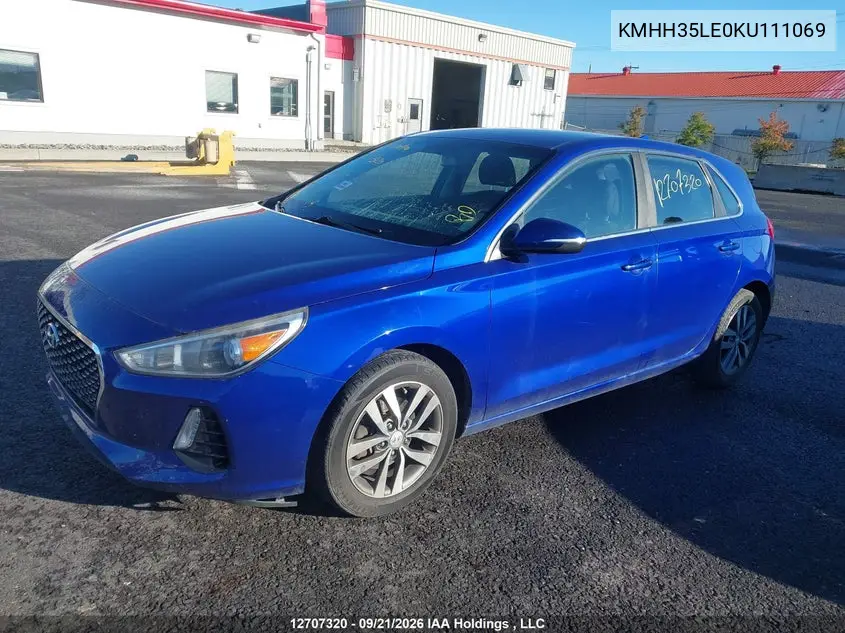 2019 HYUNDAI ELANTRA VIN KMHH35LE0KU111069 — фото 2