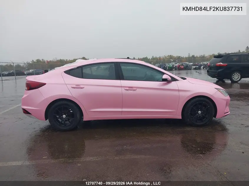 2019 HYUNDAI ELANTRA VIN KMHD84LF2KU837731 — фото 13