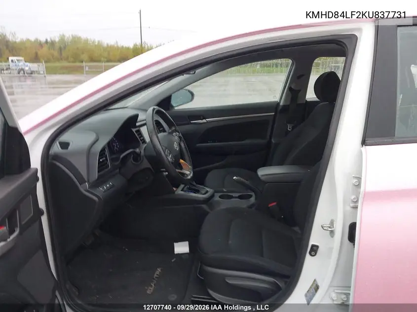 2019 HYUNDAI ELANTRA VIN KMHD84LF2KU837731 — фото 20