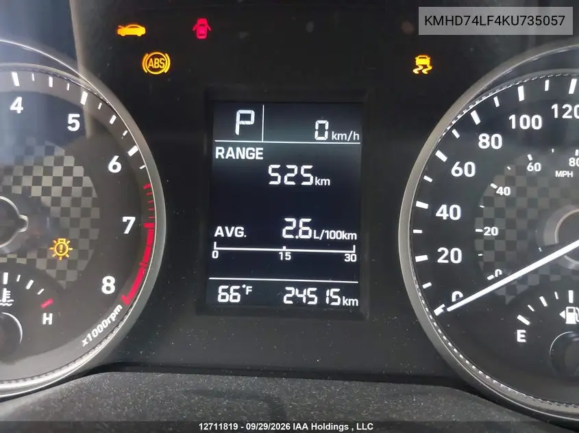 2019 HYUNDAI ELANTRA VIN KMHD74LF4KU735057 — фото 15