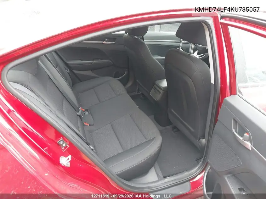 2019 HYUNDAI ELANTRA VIN KMHD74LF4KU735057 — фото 8