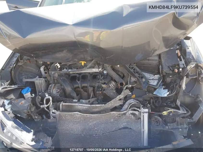 2019 HYUNDAI ELANTRA VIN KMHD84LF9KU739554 — фото 10