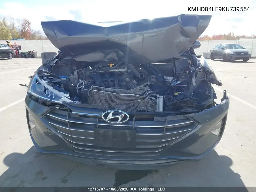 2019 HYUNDAI ELANTRA VIN KMHD84LF9KU739554 — фото 13