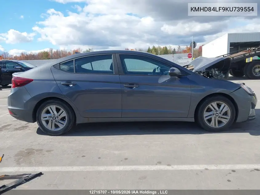 2019 HYUNDAI ELANTRA VIN KMHD84LF9KU739554 — фото 14