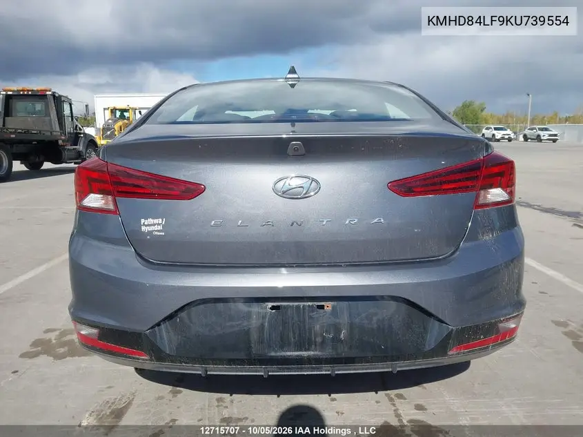 2019 HYUNDAI ELANTRA VIN KMHD84LF9KU739554 — фото 17