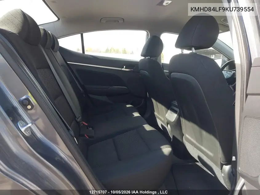 2019 HYUNDAI ELANTRA VIN KMHD84LF9KU739554 — фото 8