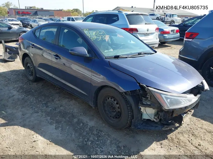2019 HYUNDAI ELANTRA VIN KMHD84LF4KU805735 — фото 13
