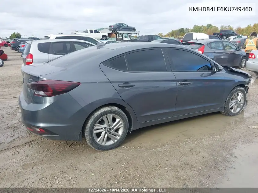 2019 HYUNDAI ELANTRA VIN KMHD84LF6KU749460 — фото 14