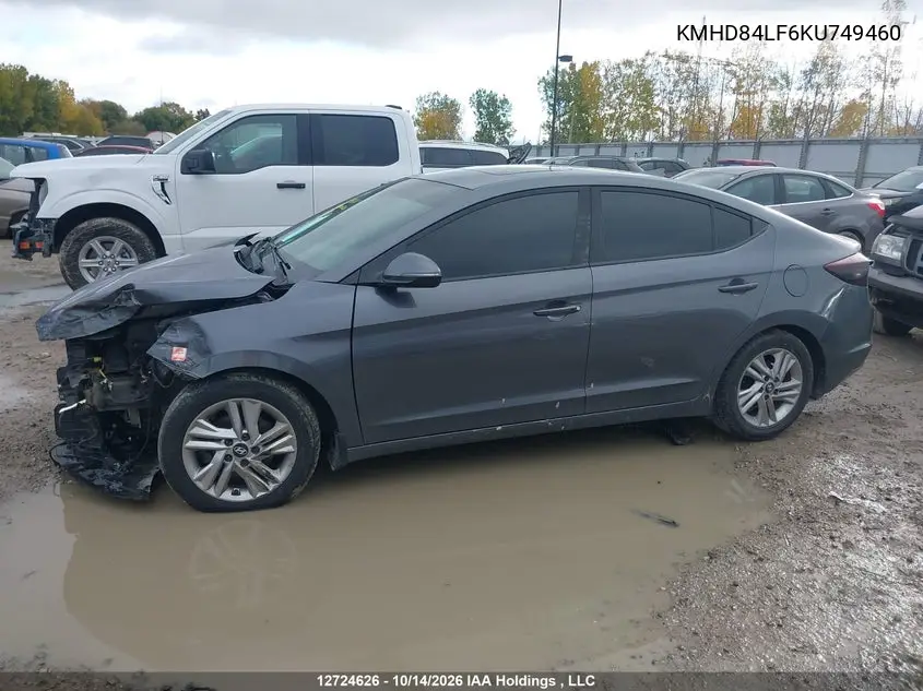 2019 HYUNDAI ELANTRA VIN KMHD84LF6KU749460 — фото 15