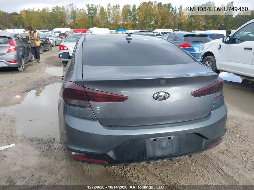 2019 HYUNDAI ELANTRA VIN KMHD84LF6KU749460 — фото 17