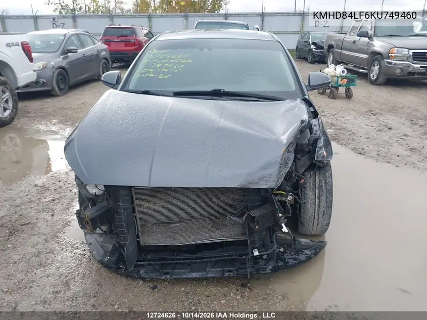 2019 HYUNDAI ELANTRA VIN KMHD84LF6KU749460 — фото 6