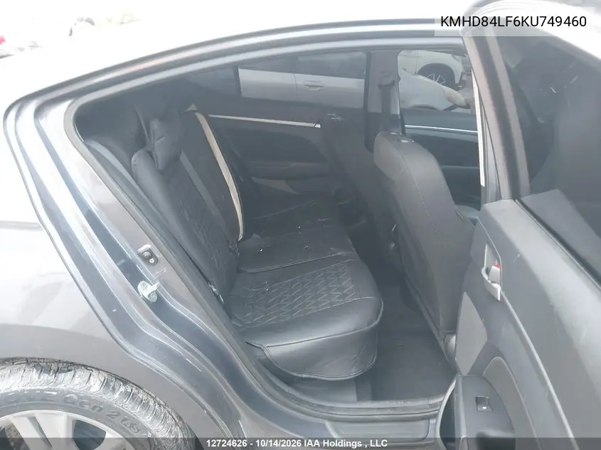 2019 HYUNDAI ELANTRA VIN KMHD84LF6KU749460 — фото 8