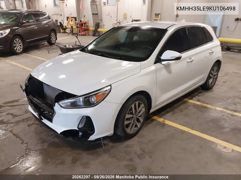 2019 HYUNDAI ELANTRA VIN KMHH35LE9KU106498 — фото 2
