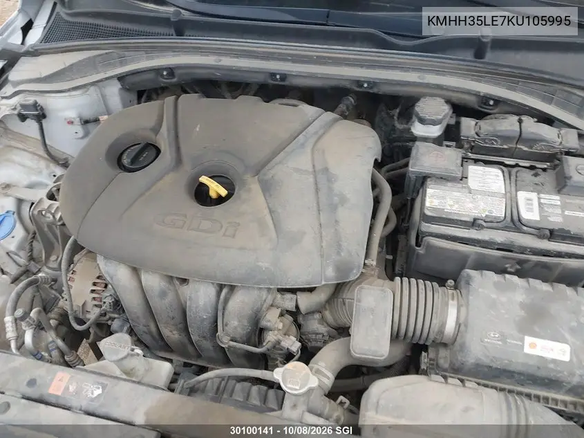 2019 HYUNDAI ELANTRA VIN KMHH35LE7KU105995 — фото 10