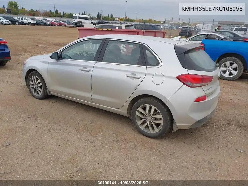 2019 HYUNDAI ELANTRA VIN KMHH35LE7KU105995 — фото 3