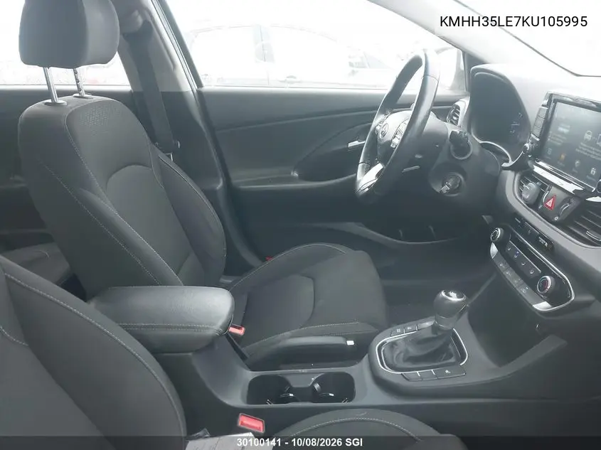 2019 HYUNDAI ELANTRA VIN KMHH35LE7KU105995 — фото 5