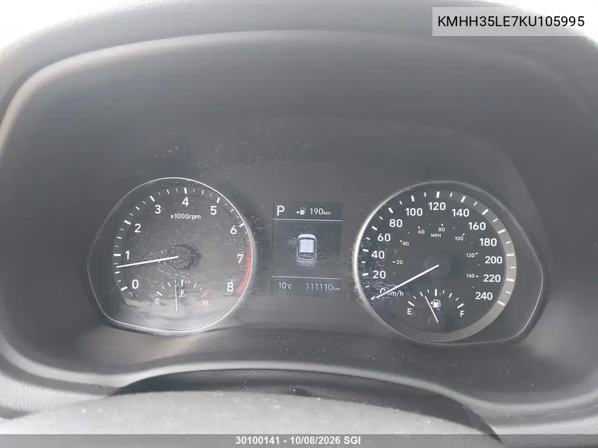 2019 HYUNDAI ELANTRA VIN KMHH35LE7KU105995 — фото 7
