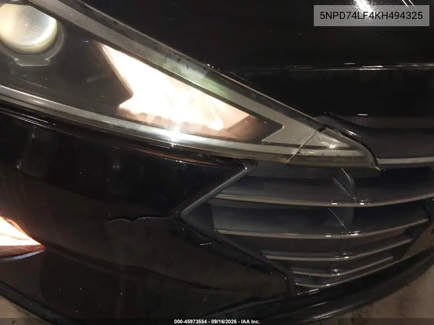 2019 HYUNDAI ELANTRA VIN 5NPD74LF4KH494325 — фото 12