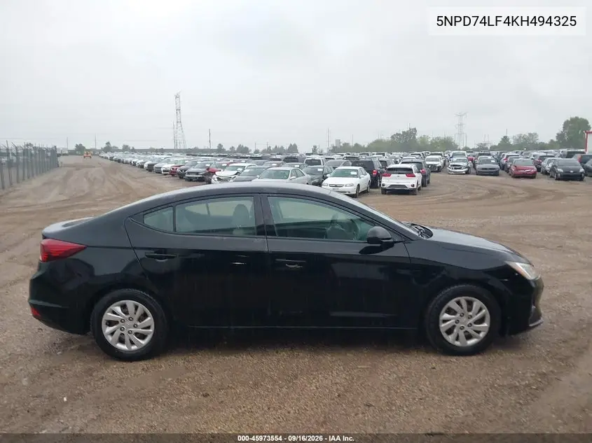 2019 HYUNDAI ELANTRA VIN 5NPD74LF4KH494325 — фото 14