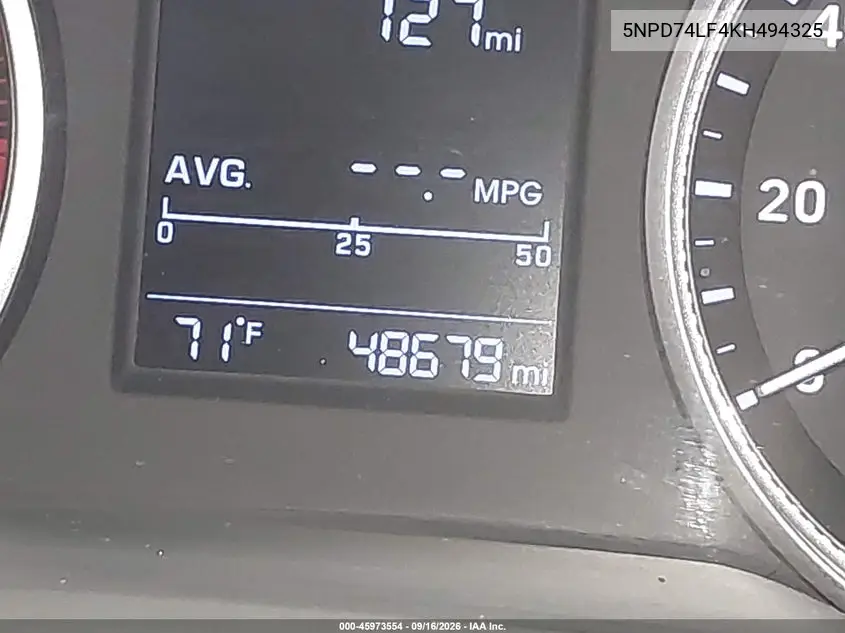 2019 HYUNDAI ELANTRA VIN 5NPD74LF4KH494325 — фото 16