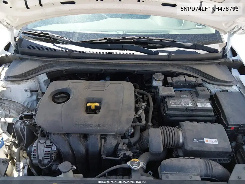 2019 HYUNDAI ELANTRA VIN 5NPD74LF1KH478793 — фото 10