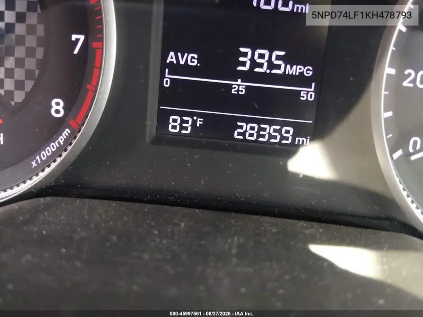 2019 HYUNDAI ELANTRA VIN 5NPD74LF1KH478793 — фото 20