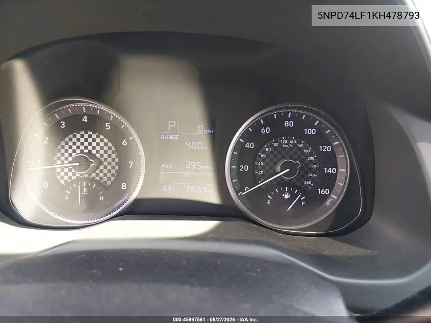2019 HYUNDAI ELANTRA VIN 5NPD74LF1KH478793 — фото 7