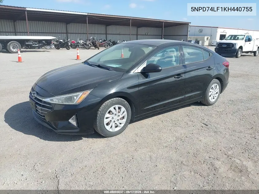 2019 HYUNDAI ELANTRA VIN 5NPD74LF1KH440755 — фото 2