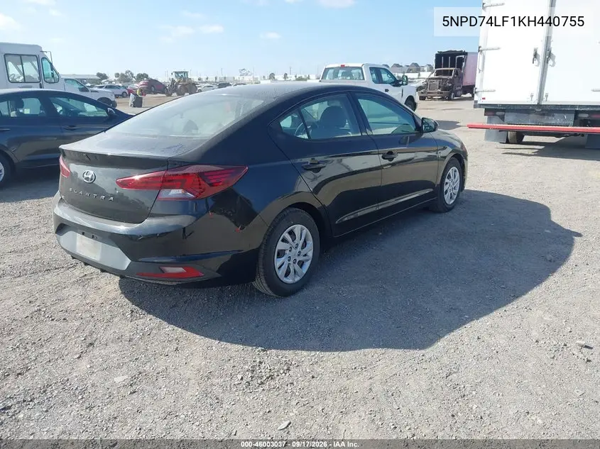2019 HYUNDAI ELANTRA VIN 5NPD74LF1KH440755 — фото 4
