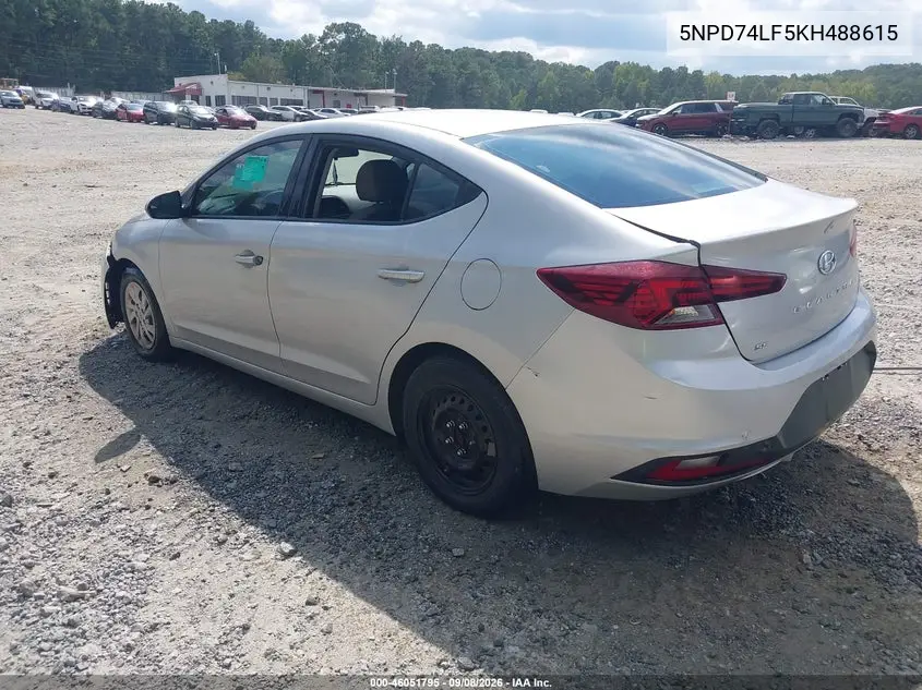 2019 HYUNDAI ELANTRA VIN 5NPD74LF5KH488615 — фото 3