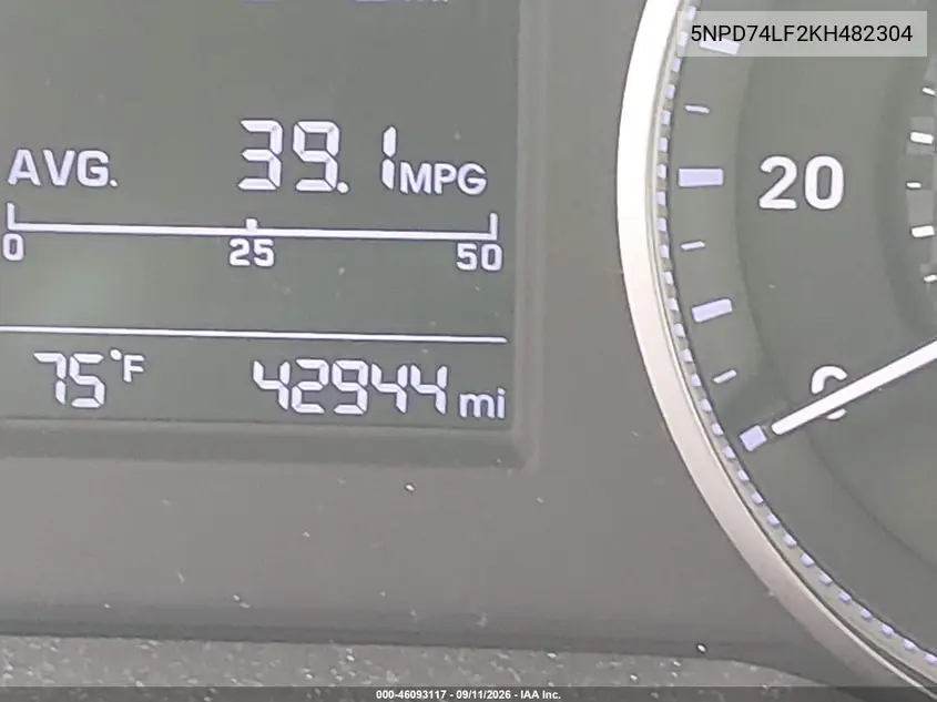 2019 HYUNDAI ELANTRA VIN 5NPD74LF2KH482304 — фото 17