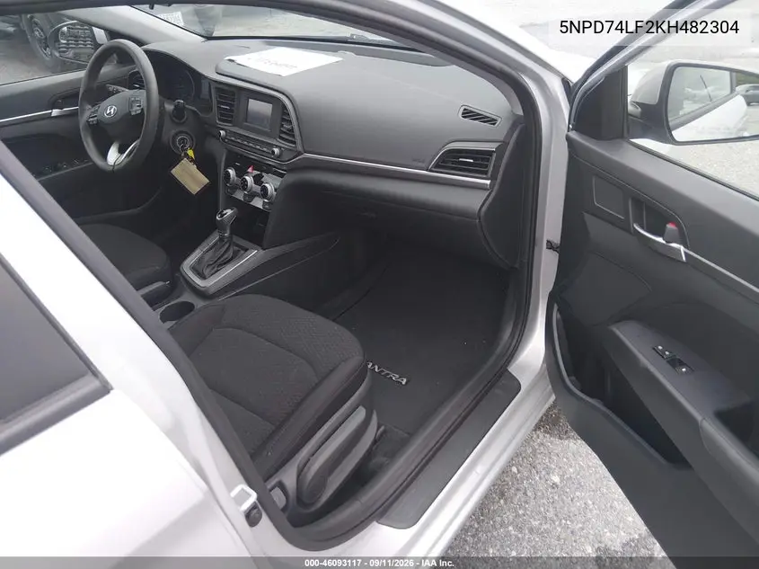 2019 HYUNDAI ELANTRA VIN 5NPD74LF2KH482304 — фото 5