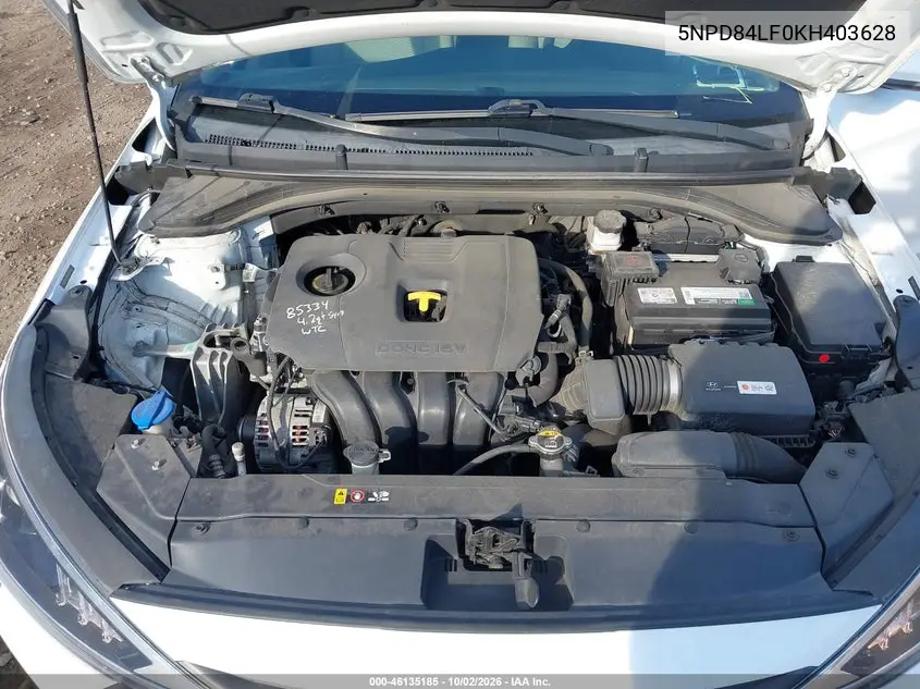2019 HYUNDAI ELANTRA VIN 5NPD84LF0KH403628 — фото 10