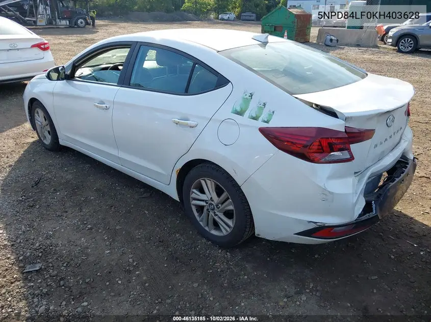 2019 HYUNDAI ELANTRA VIN 5NPD84LF0KH403628 — фото 3