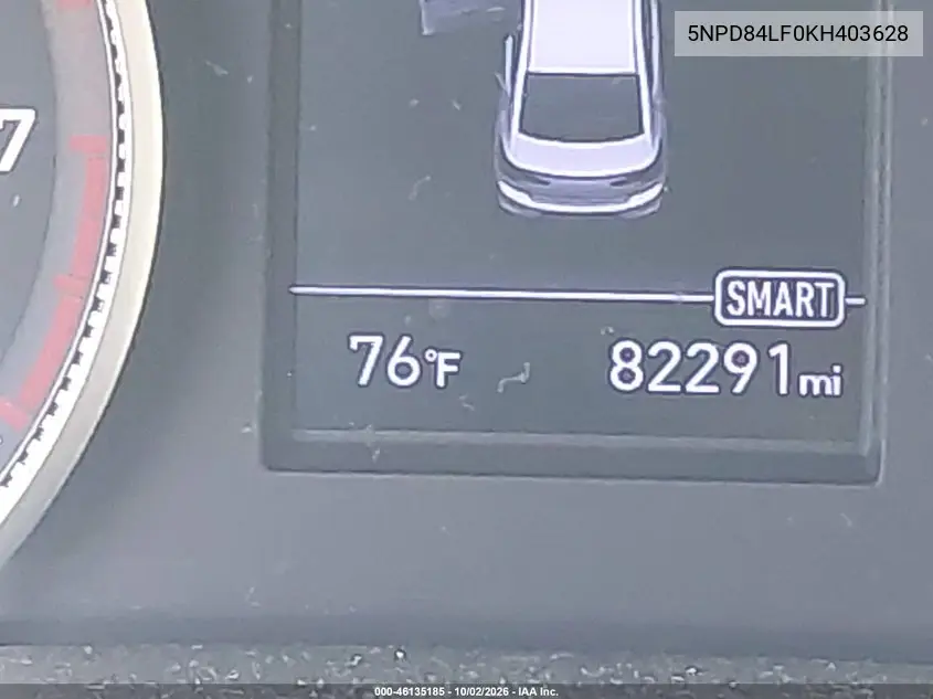 2019 HYUNDAI ELANTRA VIN 5NPD84LF0KH403628 — фото 7
