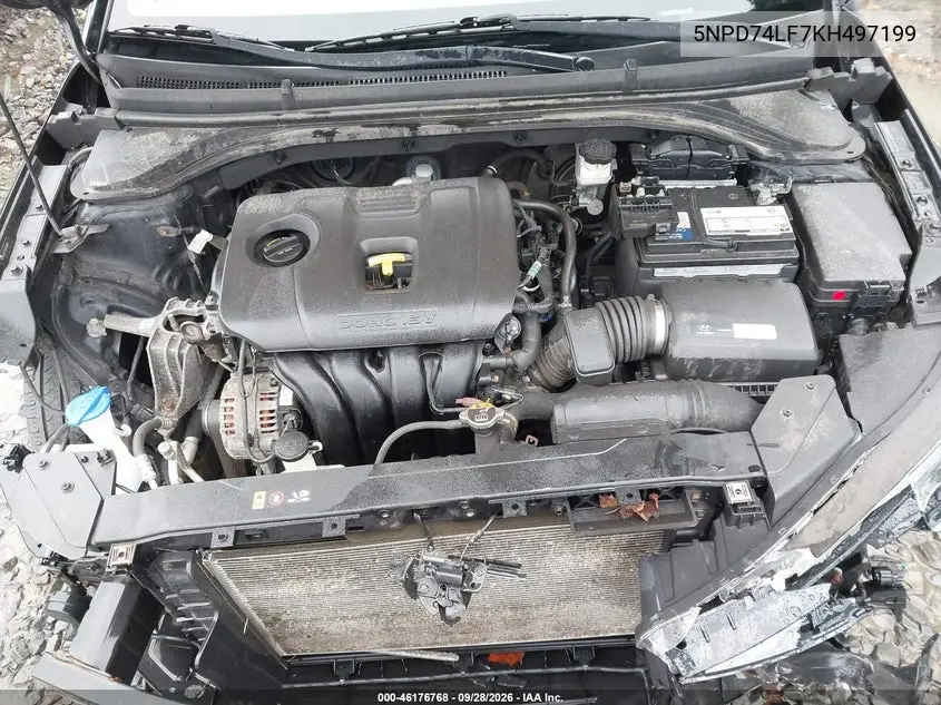 2019 HYUNDAI ELANTRA VIN 5NPD74LF7KH497199 — фото 10